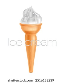 Refreshing ice cream in hot summer