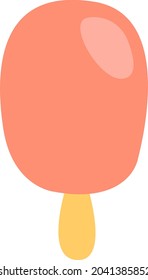 Refreshing ice cream, illustration, vector, on a white background.