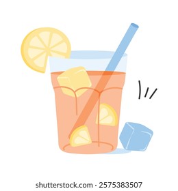 Refreshing iced tea with lemon, perfect for hot days