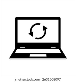 Refreshing laptop and device icon concept