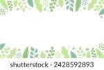 Refreshing leaf frame background, stylish hand-drawn illustration