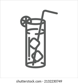 refreshing lemon juice Summer Simple Line Icon