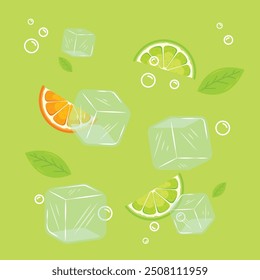 Refreshing Lemon Soda Sparkling Bubble Close Up