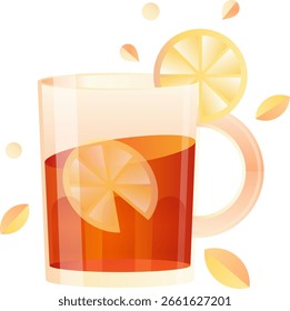 Erfrischender Zitronentee im Glas