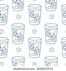 Refreshing lemon-lime drink pattern creating a cheerful summer vibe for casual occasions
