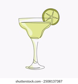 Ilustración refrescante de la bebida suave del arte de la línea para los Diseños de la bebida y del ocio