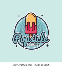 A Refreshing Logo Design for Popsicle Ice Cream Treats