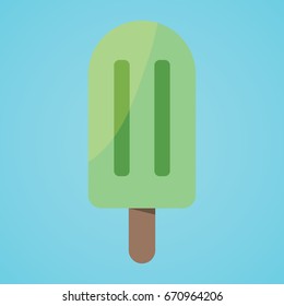 Refreshing Lolly Ice Cream Isolated
