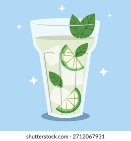 Atualizando o coquetel Mojito com cal, hortelã e gelo