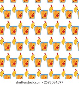 Refreshing Orange Juice pattern design
