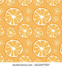 Refreshing orange slices exotic summer background