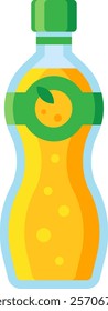 Refreshing orange soda bottle featuring vibrant bubbles and a green cap, capturing the essence of summer, thirst quenching moments, and the zesty appeal of citrus fruits