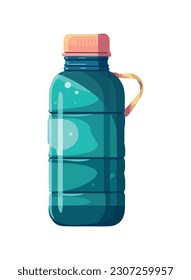 Refreshing purified water in plastic bottle icon icon