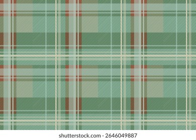  A refreshing, seamless plaid pattern in various shades of green. This clean and simple checkered design is ideal for backgrounds, fabric prints, or any project needing a fresh, airy feel.