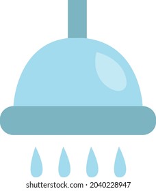 Refreshing shower, illustration, vector, on a white background.