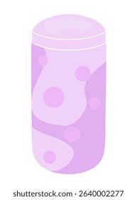 Refreshing smoothie with float topping, grape squash, and straw. Great for ads, menus, packaging, or summer drink illustrations. Perfect for food and beverage design use