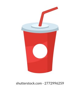 Refreshing soda drink in takeaway cup