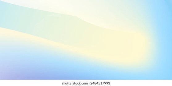 Refreshing Summer Abstract Background. Sky blue and cream gradient mesh background. Sky gradation backdrop. Beautiful abstraction artwork. Vector Illustration. 