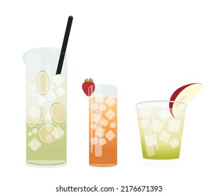 Refreshing summer beverage, Cold cocktail