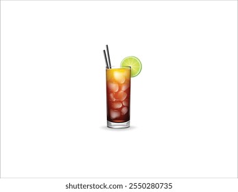 Refreshing Summer Drink Coke Cocktail in a Tall Glass Cuba Libre
Refreshing Cuba Libre Vector | Coke Cocktail in a Tall Glass | Summer Drink Illustration with Lime and Ice Cuba Libre, coke cocktail, s