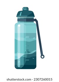 Refreshing summer drink in plastic bottle icon isolated