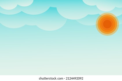 Refreshing sunny sky background material