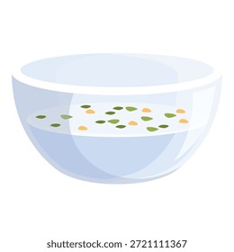Tarator refrescante, uma sopa fria feita com iogurte, pepinos, endro, alho e nozes, servido em uma tigela de vidro