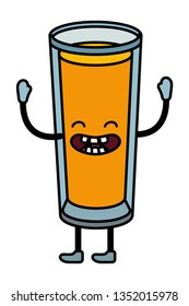 refreshing tasty juice cartoon