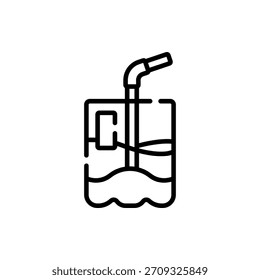 Ilustración vectorial refrescante del vidrio de la bebida, conveniente para la bebida, la barra, y los diseños del partido