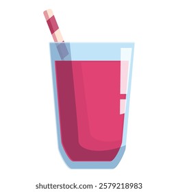 Refreshing and vibrant, this illustration captures the simple pleasure of a cold beverage