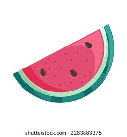 Refreshing watermelon slice, juicy and healthy snack icon