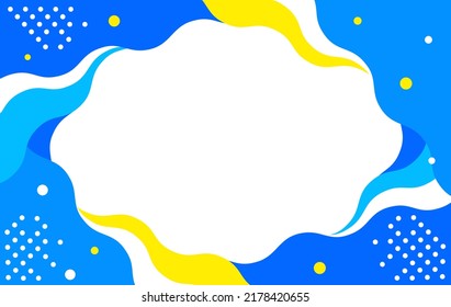 A refreshing wave background. Vector frame material.