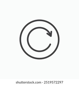 Ícone simples de linha atualizada no estilo de linha.