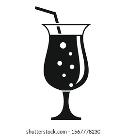 Refreshment cocktail icon. Simple illustration of refreshment cocktail vector icon for web design isolated on white background