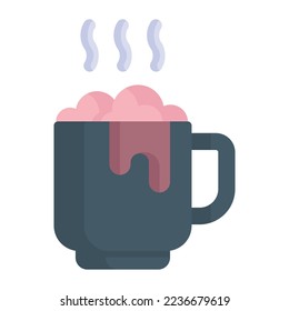 For a refreshment a hot coffee cup style in trendy icon