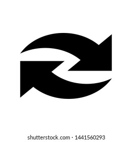 Refresh,reload,repeat arrow icon. social media icon