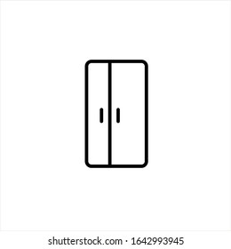 Refriderator simple line icon vector illustration