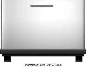 Refridgerator sobre la ilustración de fondo blanco