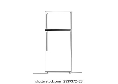 refrigenerator continuous line drawing vector illustration of kitchenware
