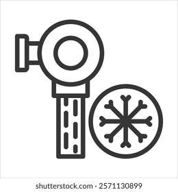 Refrigerant Line Icon Vector Illustration Outline