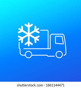 Refrigerated Truck Icon, Vector Art