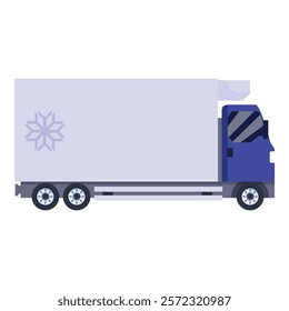 Refrigerated truck transporting frozen food, ensuring safe and efficient delivery of perishable goods