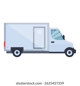Refrigerated truck transporting frozen food, ensuring freshness and quality during delivery