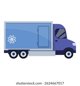 Refrigerated truck transporting frozen products, ensuring freshness and quality during delivery