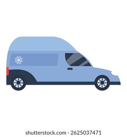 Refrigerated van delivering frozen food, ensuring freshness during transportation, a vital aspect of the food supply chain
