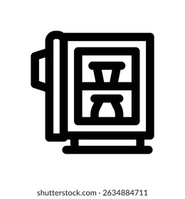 refrigeration line icon. Clean and minimalist vector icon for websites, mobile apps, presentations, and logos. Fully scalable and customizable for any project.