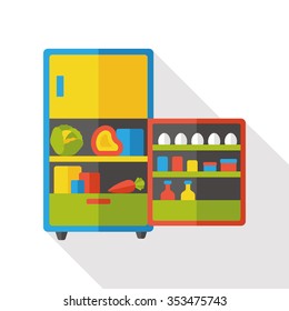 refrigerator appliance flat icon