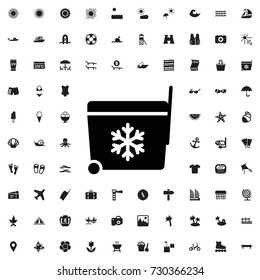 Refrigerator bag icon. vector isolated icon for web and mobile on white background.. set of filled summer icons.