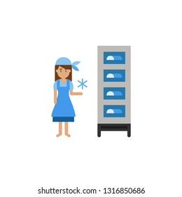 refrigerator, bakery color icon. Element of color bakery illustration. Premium quality graphic design icon. Signs and symbols collection icon for websites, web design, mobile app