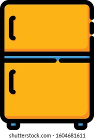 Refrigerator box ice home electronic icon illustration